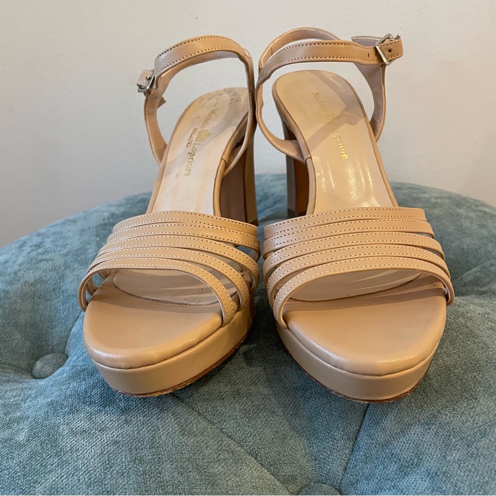 Michele lopriore strappy nude heels